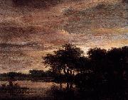 Jacob Isaacksz. van Ruisdael Woodland Scene with Lake Germany oil painting artist